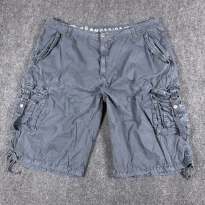 Stone Touch Cargo Shorts Cotton Tactical Utility Baggy Long Size 44 Grey Mens